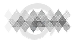 Abstract Geometric Rhombus Pattern in Grayscale, vector design Generative AI