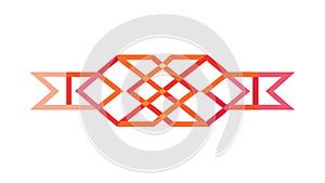 Abstract Geometric Ribbon Border, Modern Decorative Element, vector design Generative AI