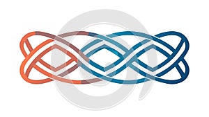 Abstract Geometric Ribbon Pattern Vector: Intertwined Dynamic Design, vector design Generative AI