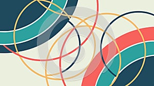 Abstract Geometric Rings Pattern for Modern Background Design Vector, vector design Generative AI