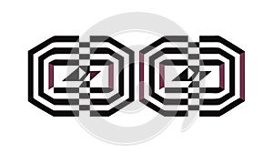 Abstract geometric rings pattern, modern circular design, vector design Generative AI