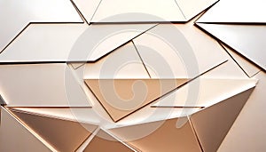 Abstract Geometric Rose Gold Triangular Pattern