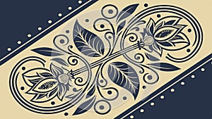 Abstract Geometric Round Pattern, Interlocking Shapes Vector Design, vector design Generative AI