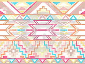 Abstract geometric seamless aztec pattern