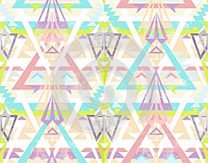 Abstract geometric seamless aztec pattern.