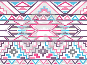 Abstract geometric seamless aztec pattern