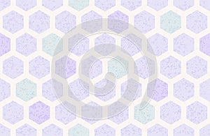Abstract geometric seamless pattern background with textured hexagons. Vector illustration