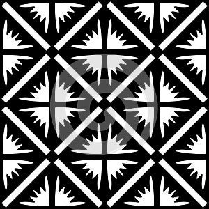 Abstract black and white repeated design pattern vector illustrations
