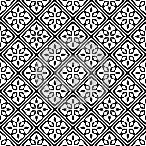 Abstract black and white repeated design pattern vector illustrations