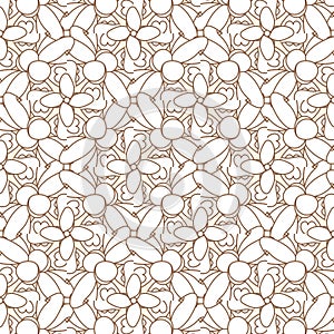 Abstract geometric seamless pattern. Brown and white pattern with line.