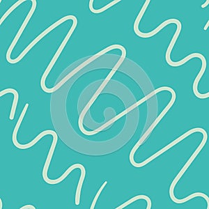 Abstract geometric seamless pattern with diagonal zigzag lines.