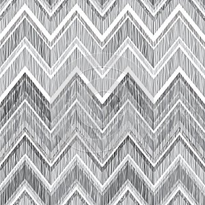 Abstract geometric seamless pattern. Fabric doodle zig zag lines photo