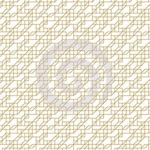 Abstract geometric seamless pattern with lines and polyginal elements on the white background.