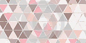 Abstract geometric seamless pattern triangle shape modern design pastel color of pink background