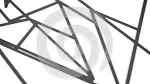 Abstract Geometric Shadow Pattern on White Background