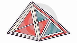 Abstract geometric shape based on intersecting triangular forms vector design Generative AI