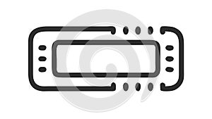 Abstract geometric shape icon with dots, representing pattern or element , vector design Generative AI