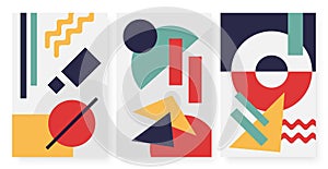 Abstract geometric shape pattern, texture geometry wallpaper collection background