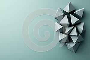 Abstract 3D Grey Pyramids