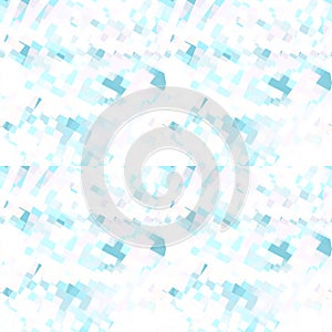 Abstract geometric shapes background. Light blue, pink and white repeating pattern. Vector