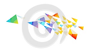 Abstract Geometric Shapes Exploding Outwards - Dynamic Art, vector design Generative AI