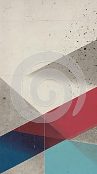 Abstract Geometric Shapes with Grungy Textured Background