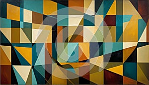 Abstract Geometric Shapes Mosaic