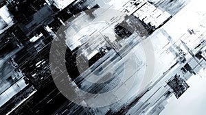 Abstract geometric shapes, overlapping lines, digital art, futuristic background, graphic design, stock photo photo
