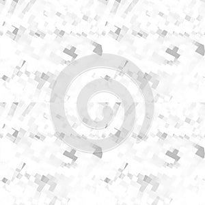 Abstract geometric shapes pattern. Gray and white repeating background. Vector