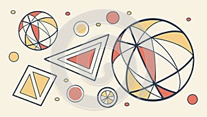 Abstract Geometric Shapes Pattern Modern Art Design, vector design Generative AI