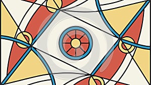 Abstract geometric shapes pattern, modern and colorful background vector design Generative AI