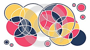 Abstract Geometric Shapes Pattern, Modern Intersecting Design, vector design Generative AI