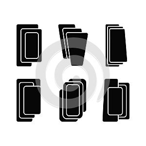 Abstract geometric shapes rectangular designs and outlines