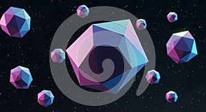 Abstract Geometric Shapes in Space