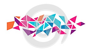 Abstract Geometric Shards, Colorful Fragmented Pattern, vector design Generative AI