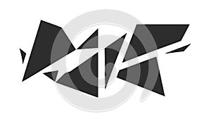 Abstract Geometric Shards: Dynamic Broken Glass Effect, vector design Generative AI