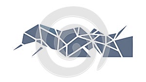 Abstract Geometric Shards Dynamic Fragmented Design, vector design Generative AI