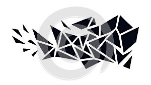 Abstract Geometric Shards Explosive Vector Design, vector design Generative AI