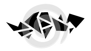 Abstract Geometric Shards, Fragmented Design, vector design Generative AI