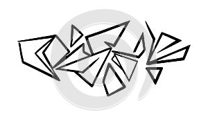 Abstract Geometric Shards, Ideal for Modern and Dynamic Art. vector design Generative AI