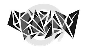 Abstract Geometric Shards Irregular Broken Pattern Vector, vector design Generative AI