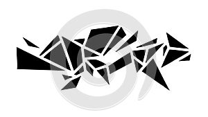 Abstract Geometric Shards Pattern Vector for Dynamic Effects, vector design Generative AI