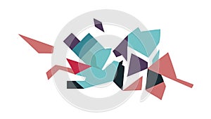 Abstract Geometric Shards Vector for Modern Art and Dynamic Designs, vector design Generative AI