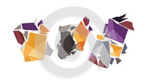 Abstract Geometric Shards Vector, Modern Mosaic Elements, vector design Generative AI