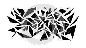 Abstract Geometric Shattered Pattern Vector, vector design Generative AI
