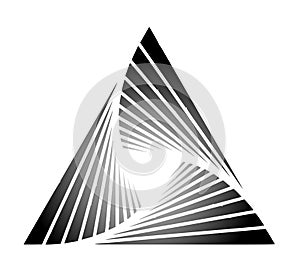 Abstract geometric silhouette deepening triangle