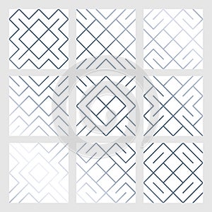 Abstract geometric silver seamless pattern background with glitter lines texture. Vector ornate geometry pattern of rhombus and me