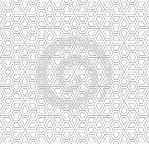 Abstract geometric simple floral grid deco pattern