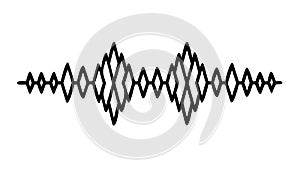 Abstract Geometric Sound Wave Pattern, vector design Generative AI