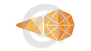 Abstract Geometric Sphere, Faceted 3D Object Design Element, vector design Generative AI